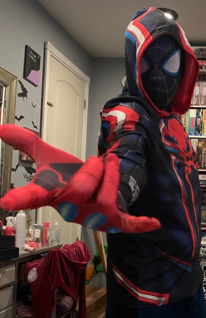 Miles Morales Spider-Man Costume Cosplay W/ Gloves and Mask Adult Large ...