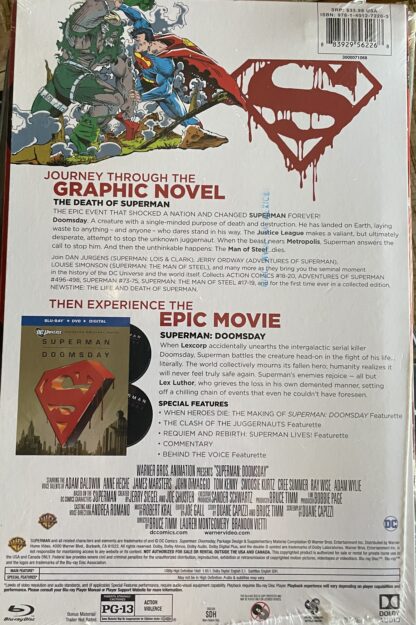 DC Comics the Death of Superman Hardcover (2016) W/BluRay & DVD - Image 2